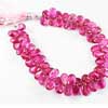 Natural Pink Mystic Quartz Smooth Pear Drop Beads Strand Length 8 Inches and Size 10mm to 11.5mm approx.